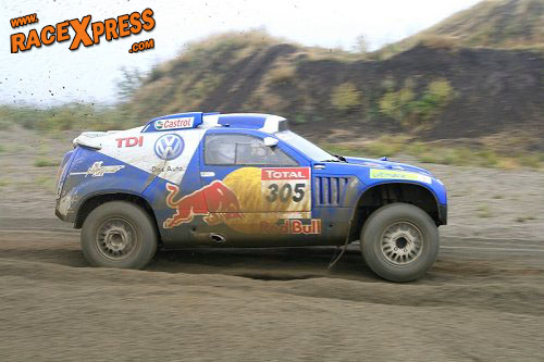 Taxirit met Giniel de Villiers en de Volkswagen Touareg
